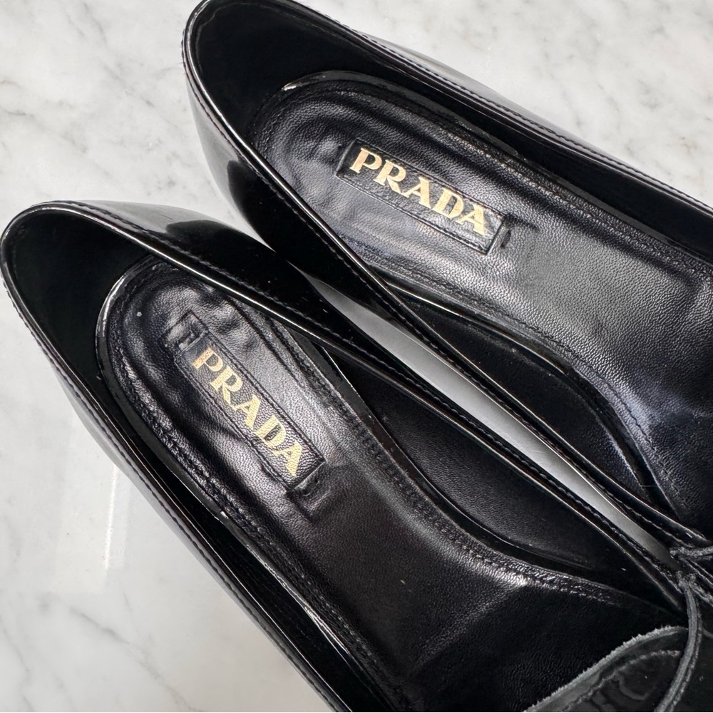 Prada Black Patent Leather Loafers IT 41 US 11 - Picture 4 of 11